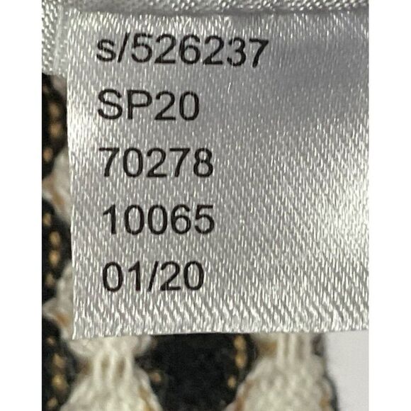 NWT Ann Taylor Factory Patterned, Crewneck Sweater, XL, 3/4 sleeves, tan/blue - Picture 9 of 9